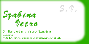 szabina vetro business card